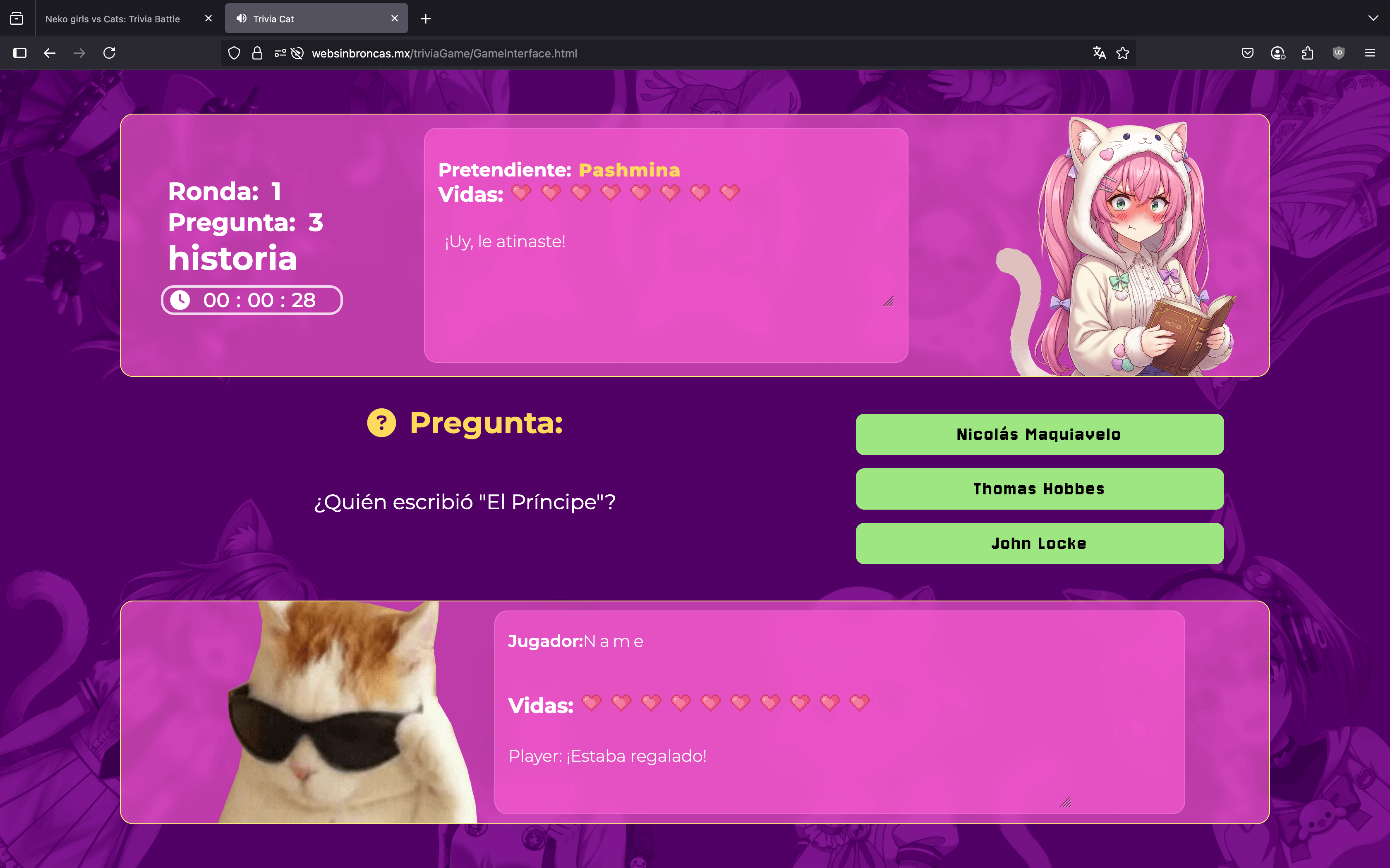 Interface de Juego